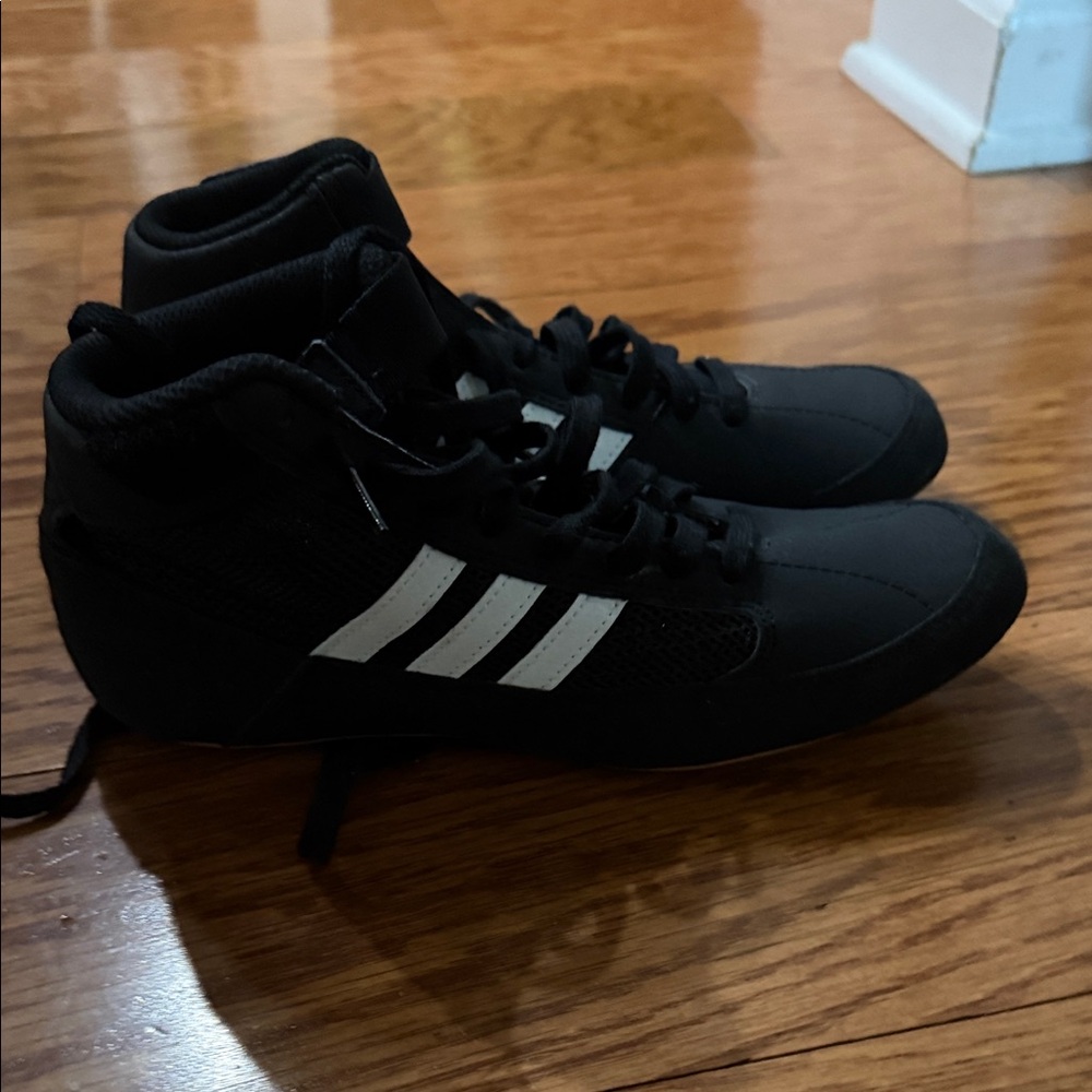 Boxing shoes Adidas Men's Black and White High-Top Sneakers